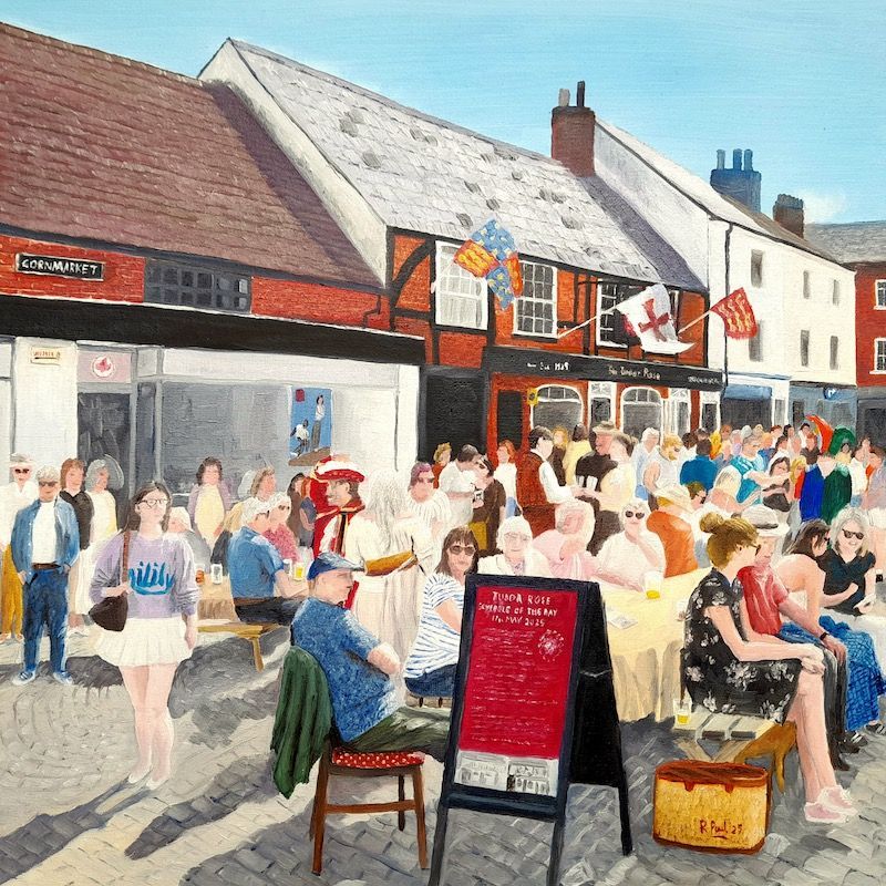 Tudor Rose 550th painted by Richard Paul Tudor Rose 550th painted in oil by richard Paul