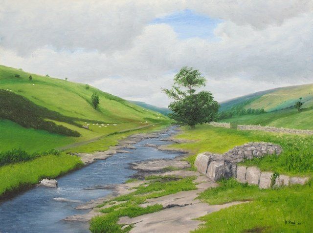 Upper Wharfedale painted in oil by Richard Paul