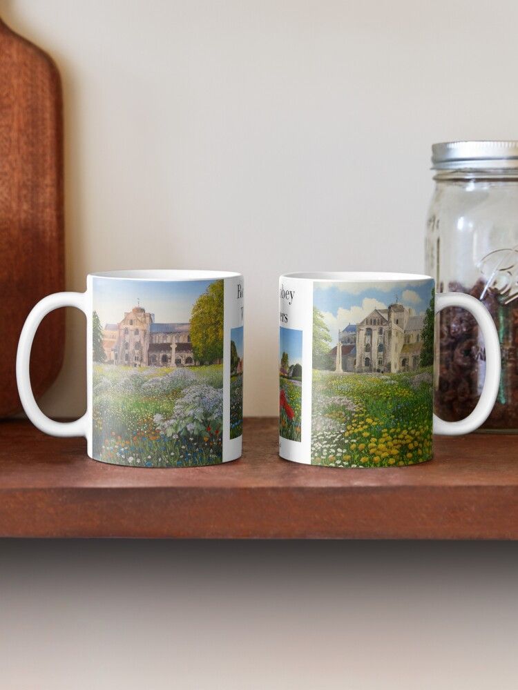 Romsey Abbey wildflowers mug
