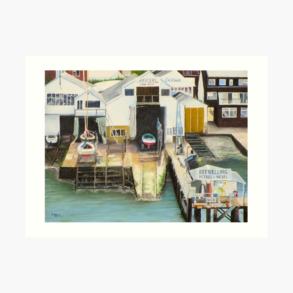 Cowes boatyard print Cowes boatyard print
