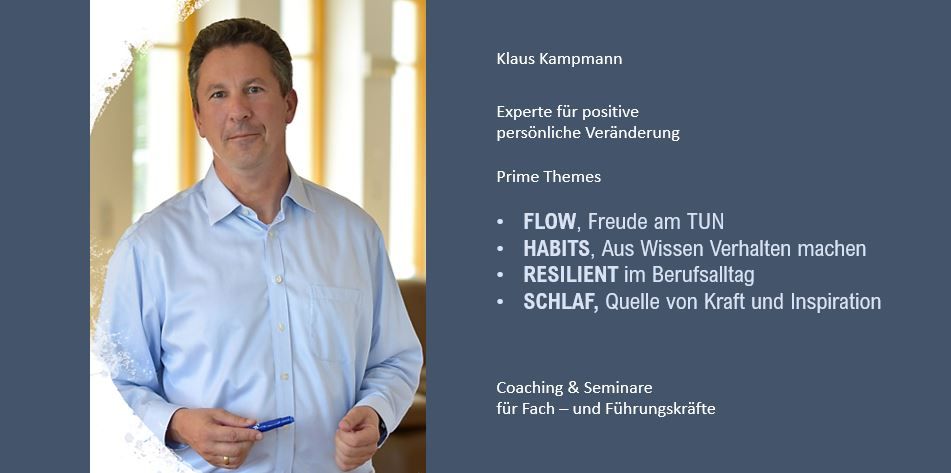Klaus Kampmann, Bestensee bei Berlin, Experte für positive persönliche Veränderung