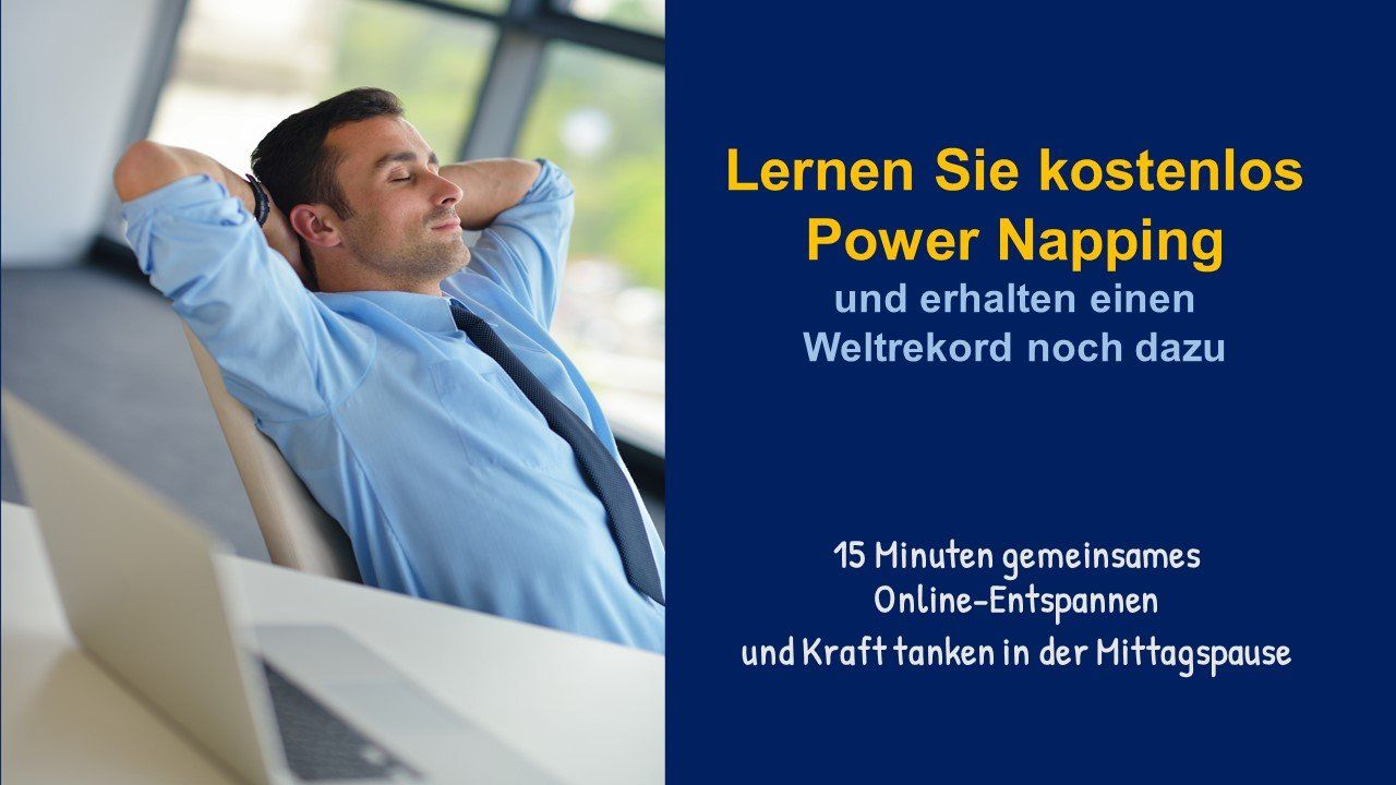 Klaus Kampmann Coach & Trainer Weltrekordversuch Power Napping