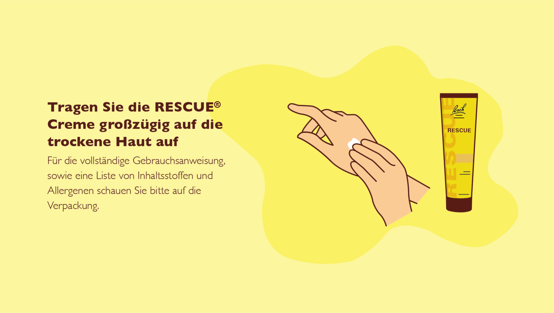 Anwendungsgrafik RESCUE® Creme