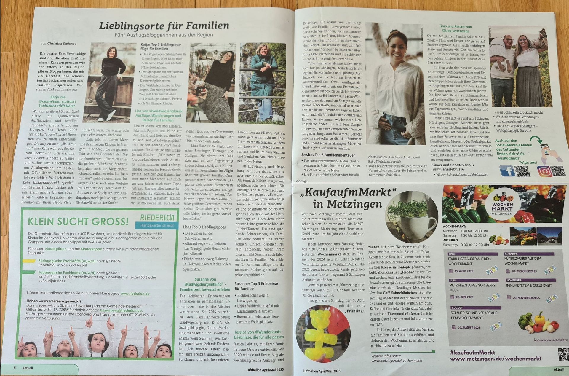 Elternzeitung Luftballon-Ludwigsburg mit Kind