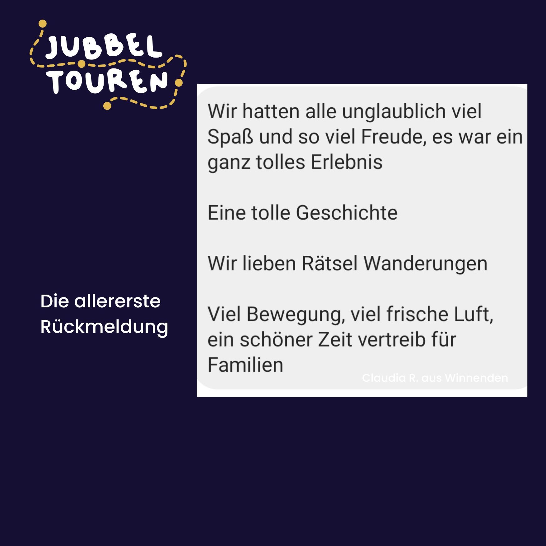 Feedback Jubbel-Touren