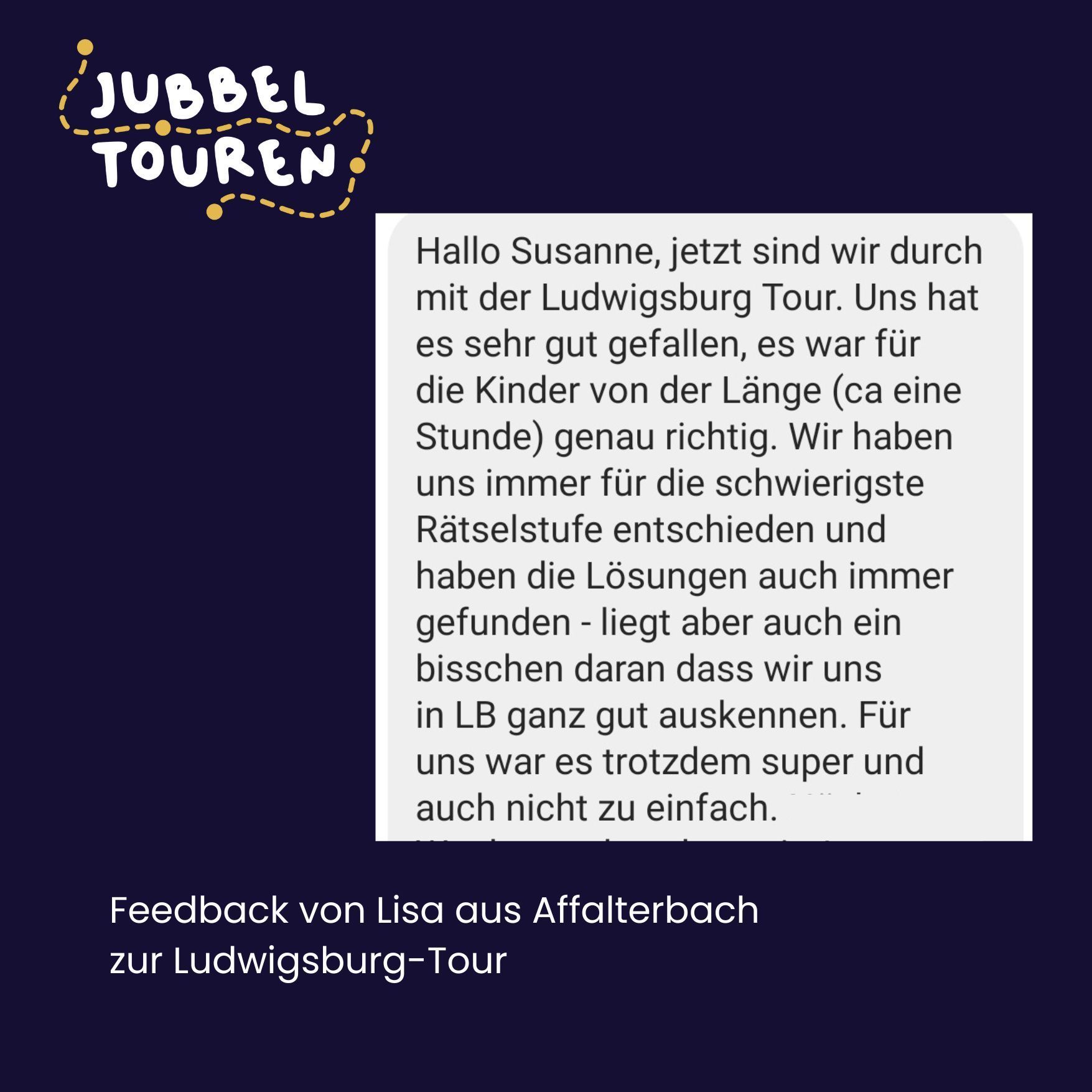 Feedback Jubbel-Touren