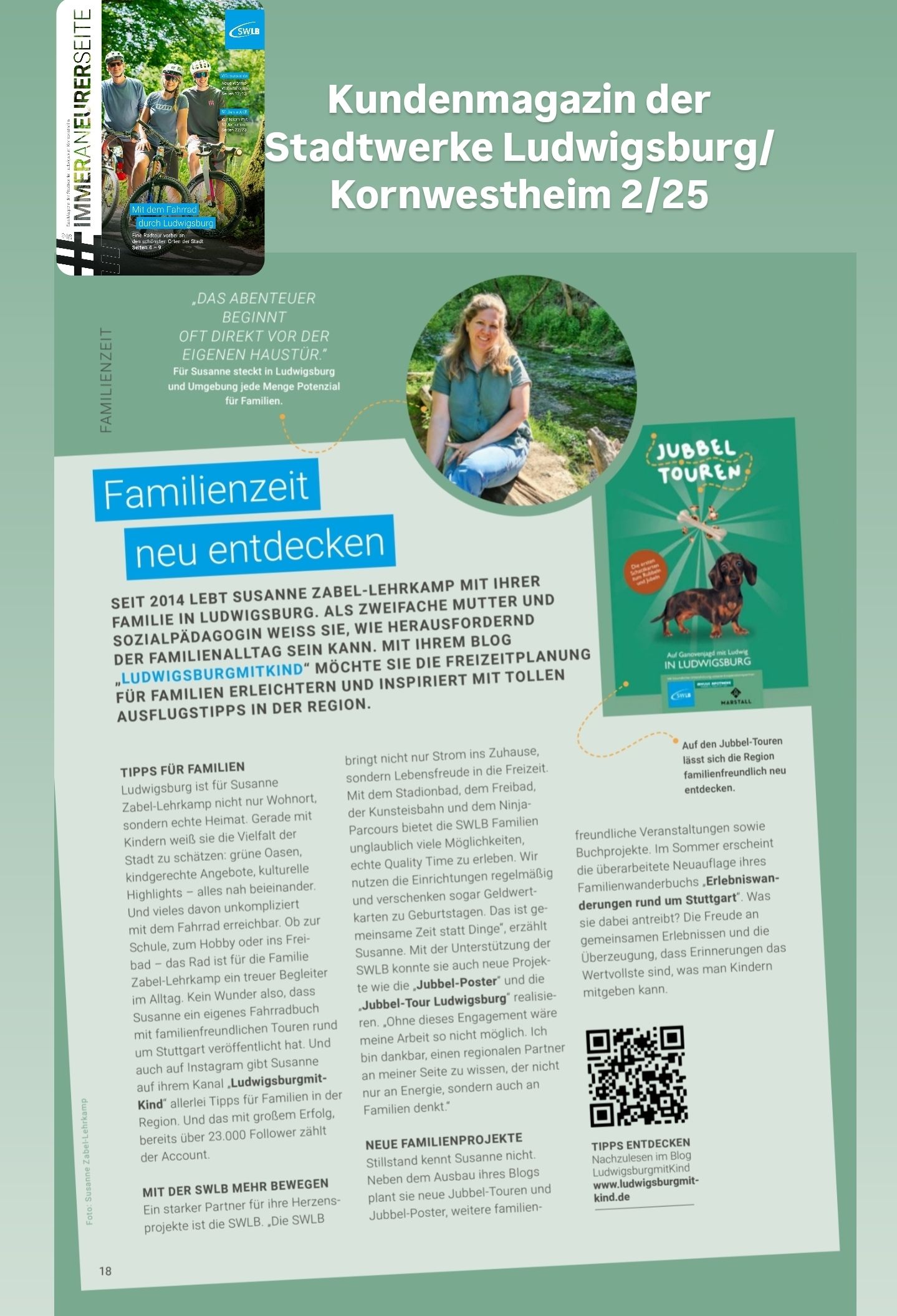 Kundenmagazin SWLB Ludwigsburg mit Kind