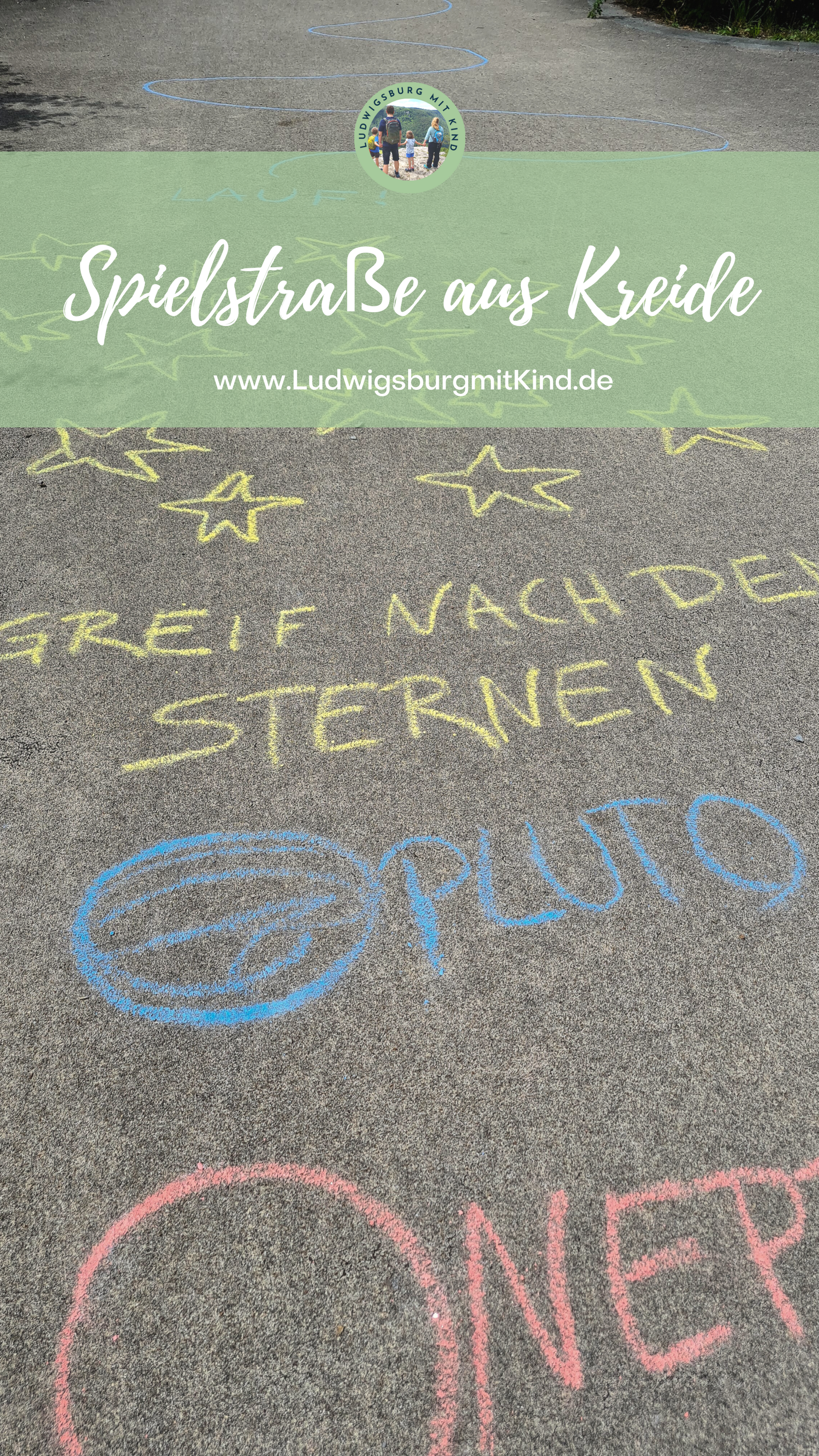 Spielstraße Kinder Kreide Spiel