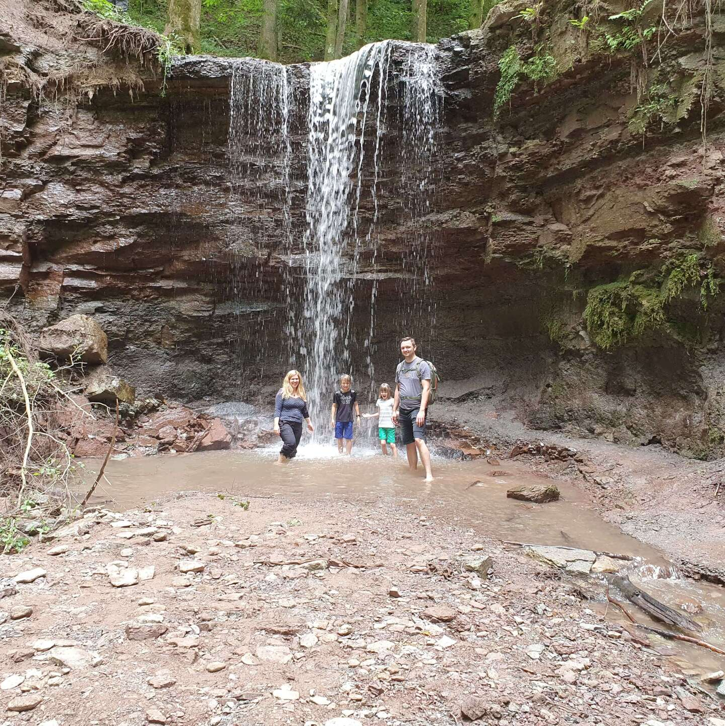 Wasserfall Wandern mit Kindern Hörschbachschlucht