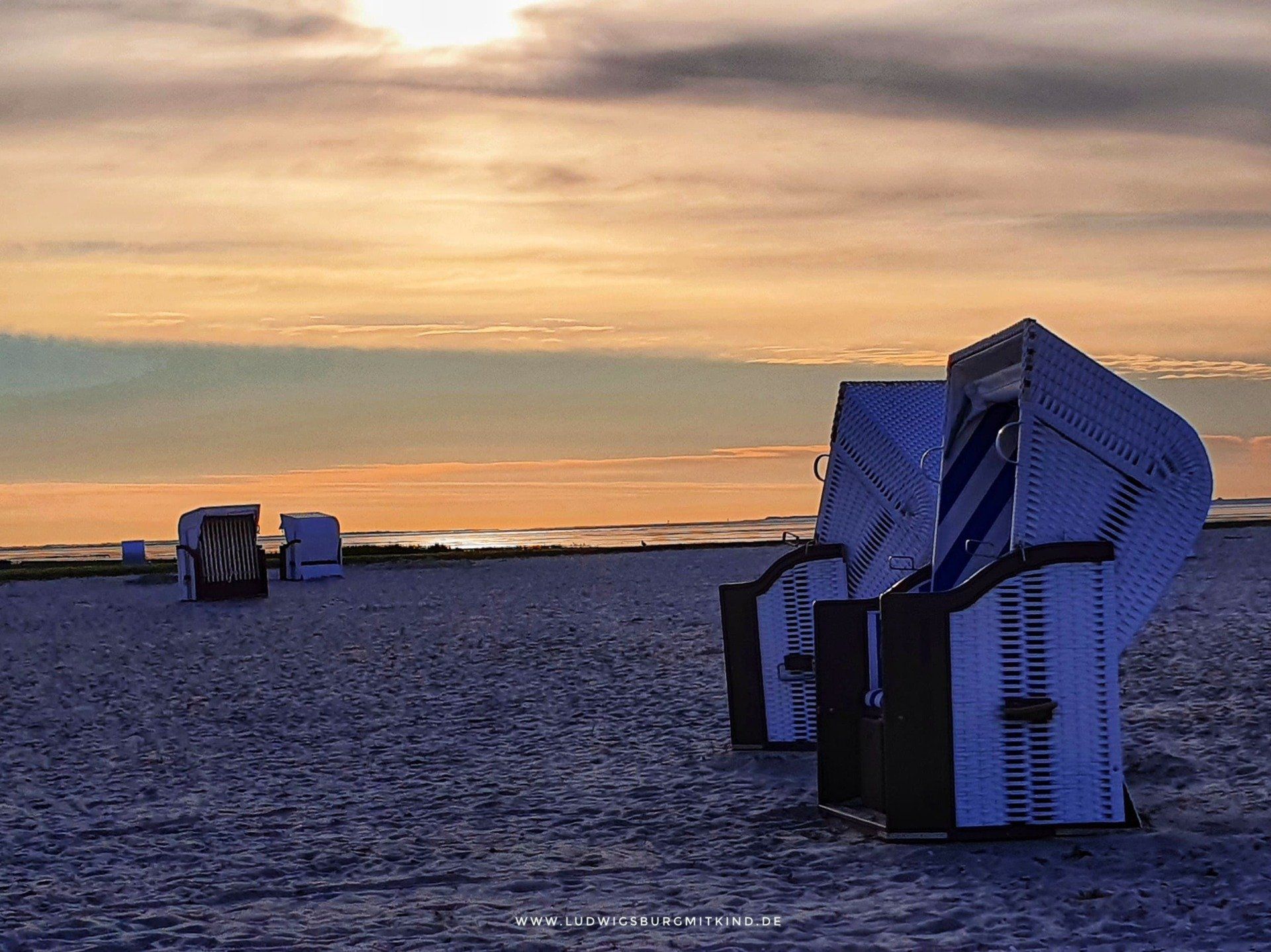 Strandkorb an der Nordsee