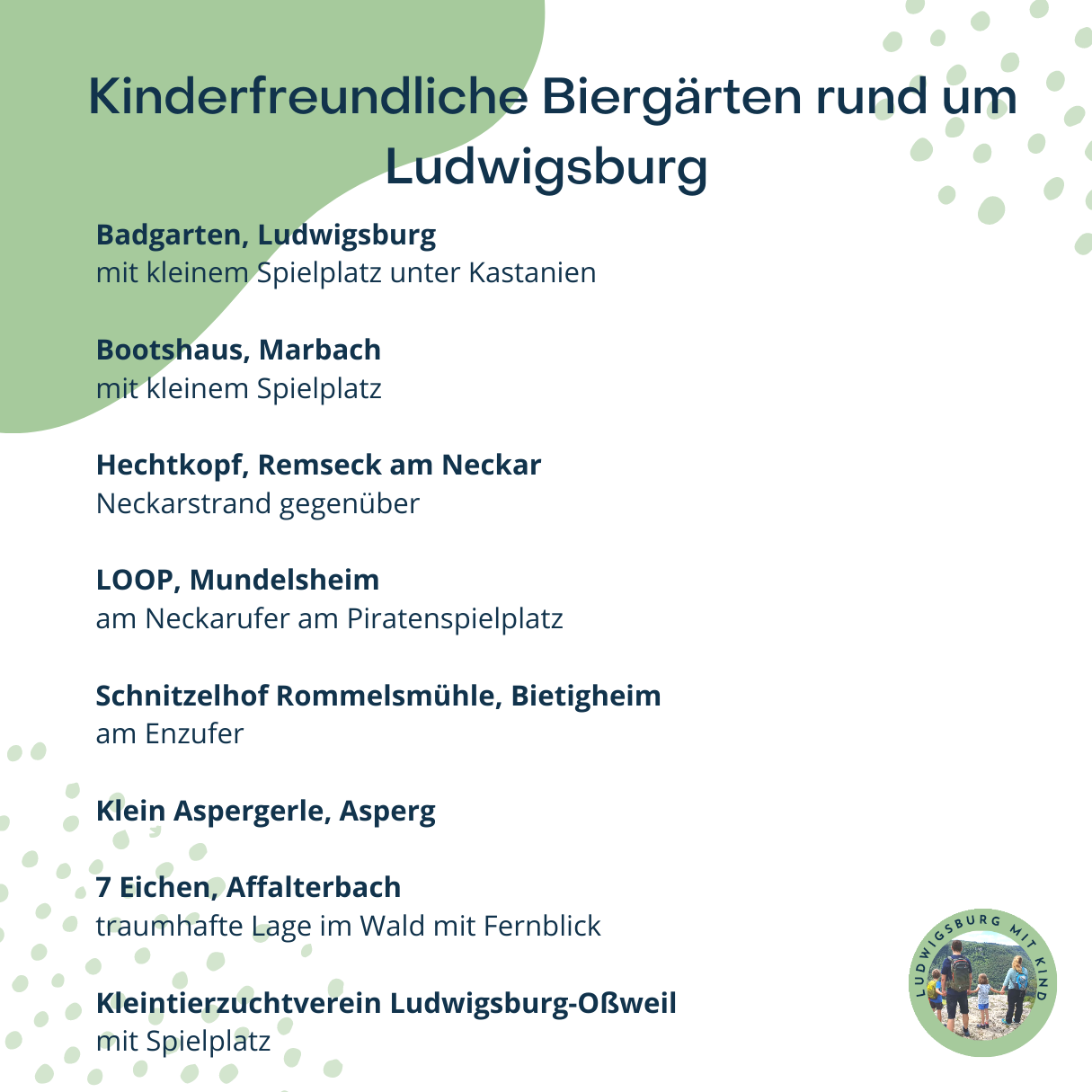 Kinderfreundliche Biergärten in Ludwigsburg Stuttgart