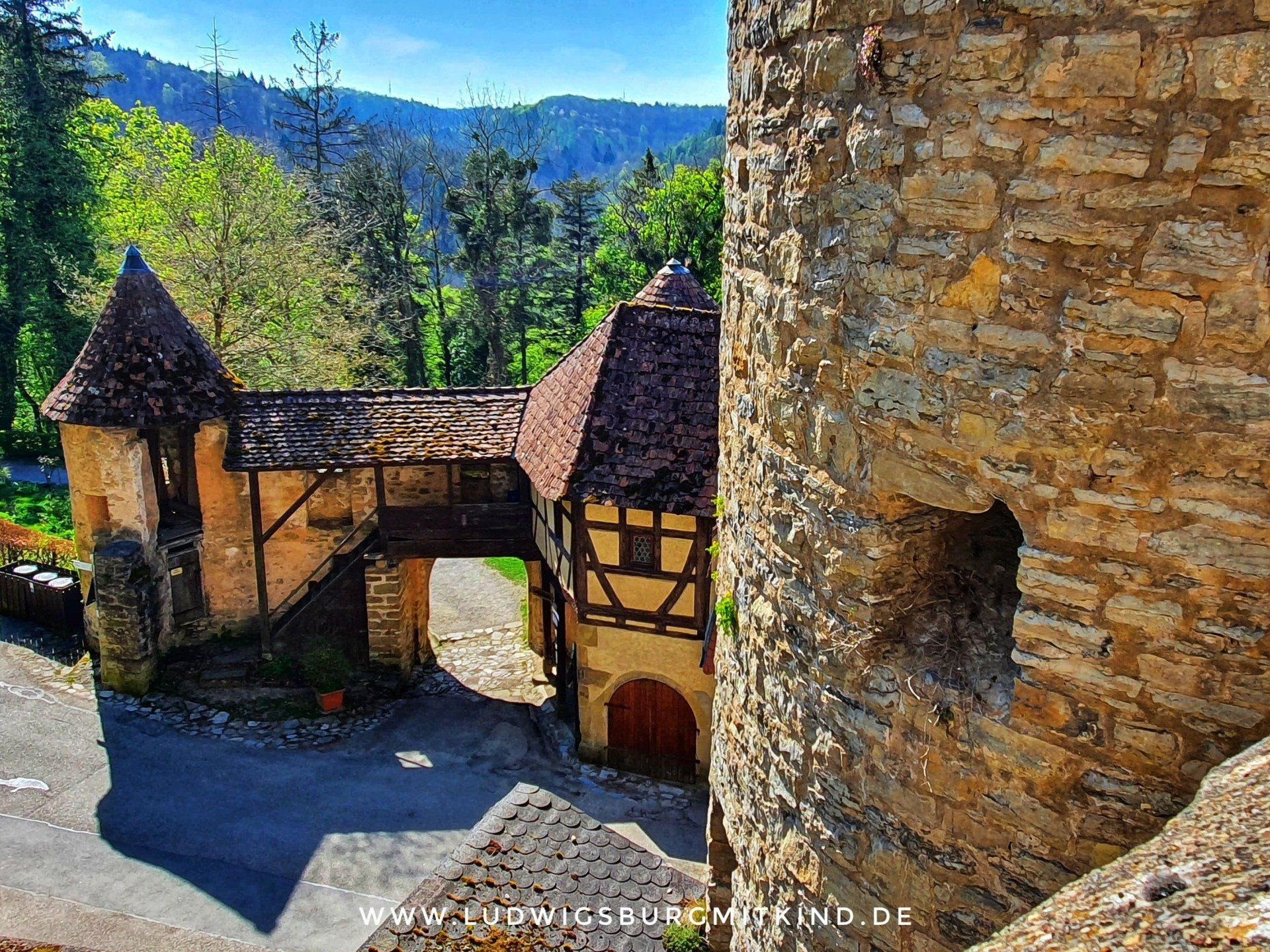 Die Burganlage aus der Vogelperspektive.