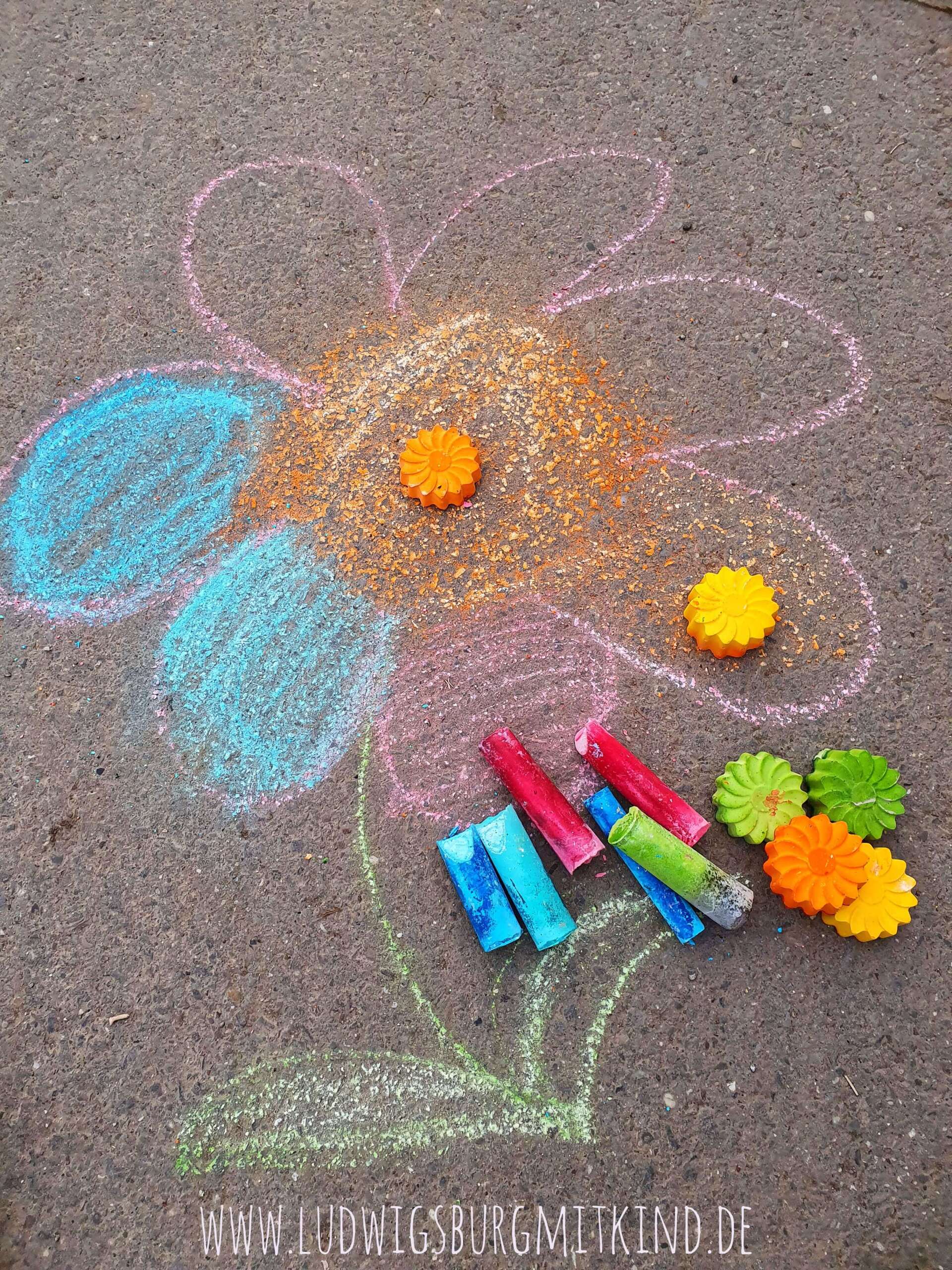 DIY Kinder Straßenmalkreide Bastelideen Frühling