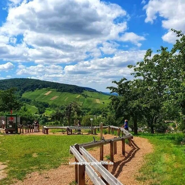 Das ist die Kugelbahn in Schwäbisch Gmünd im Himmelsgarten in Wetzgau. Ein schönes Ausflugsziel für Familien