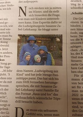 LKZ Pressebericht Familie Ausflug Ludwigsburg mit Kind Susanne Zabel-Lehrkamp
