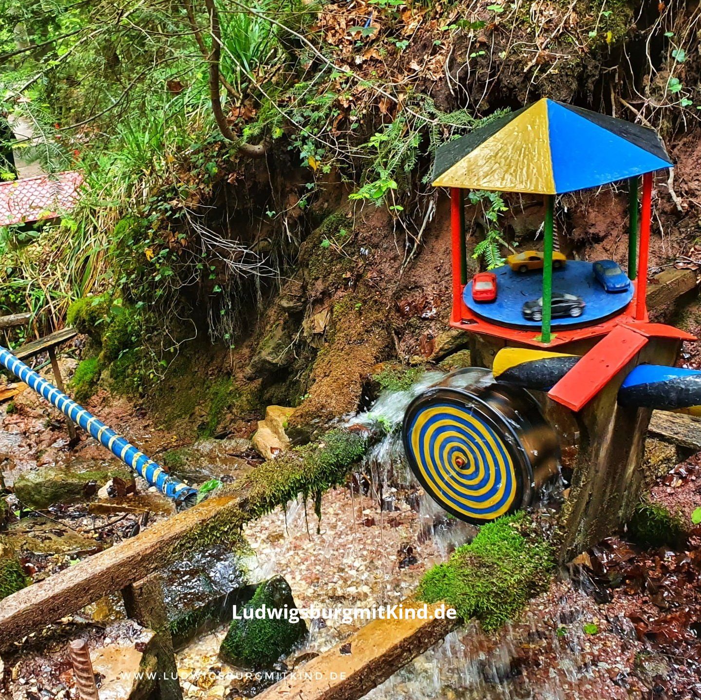 Wasserspiele in der Schelmenklinge Lorch