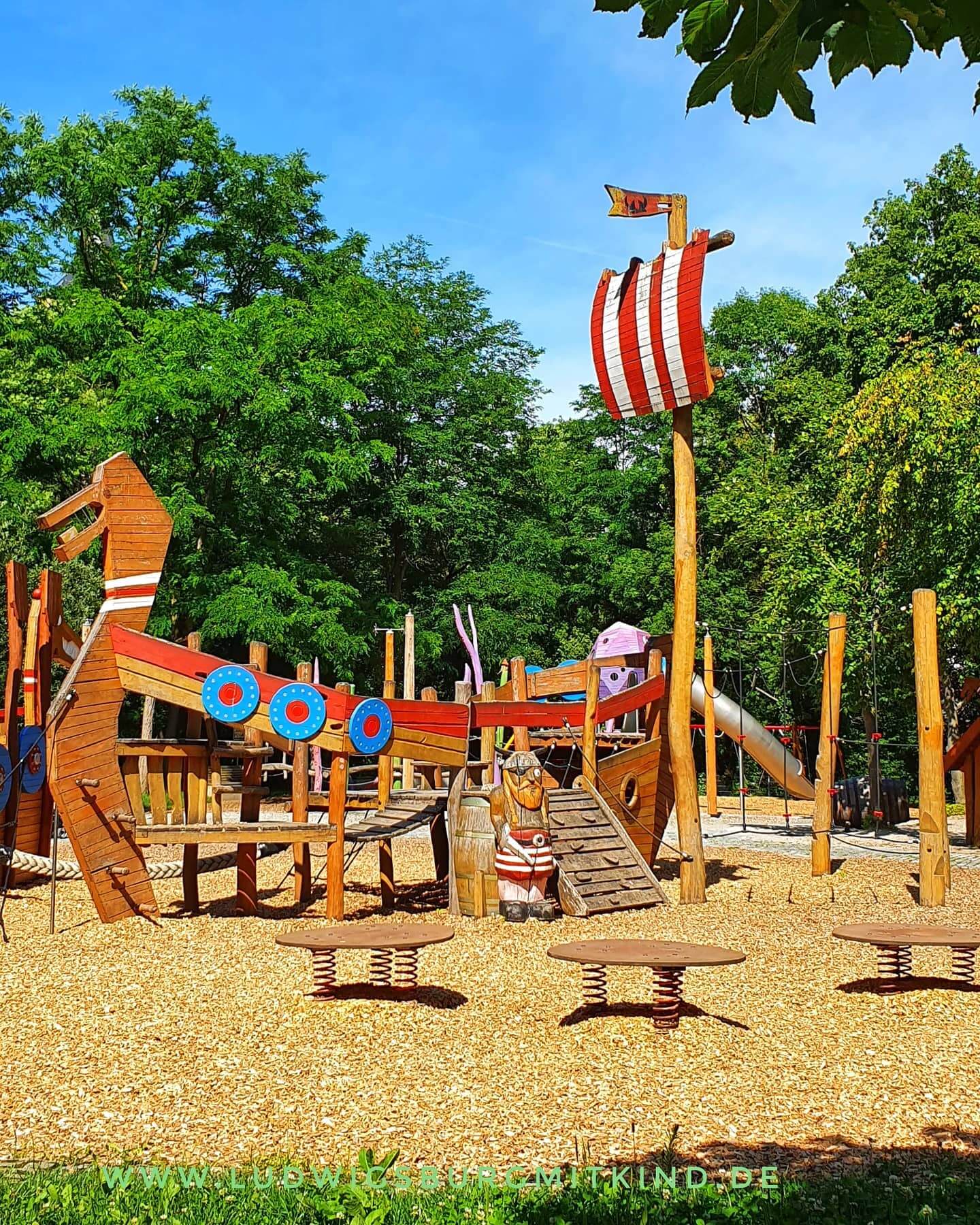 Wasserspielplatz in der Talaue in Waiblingen