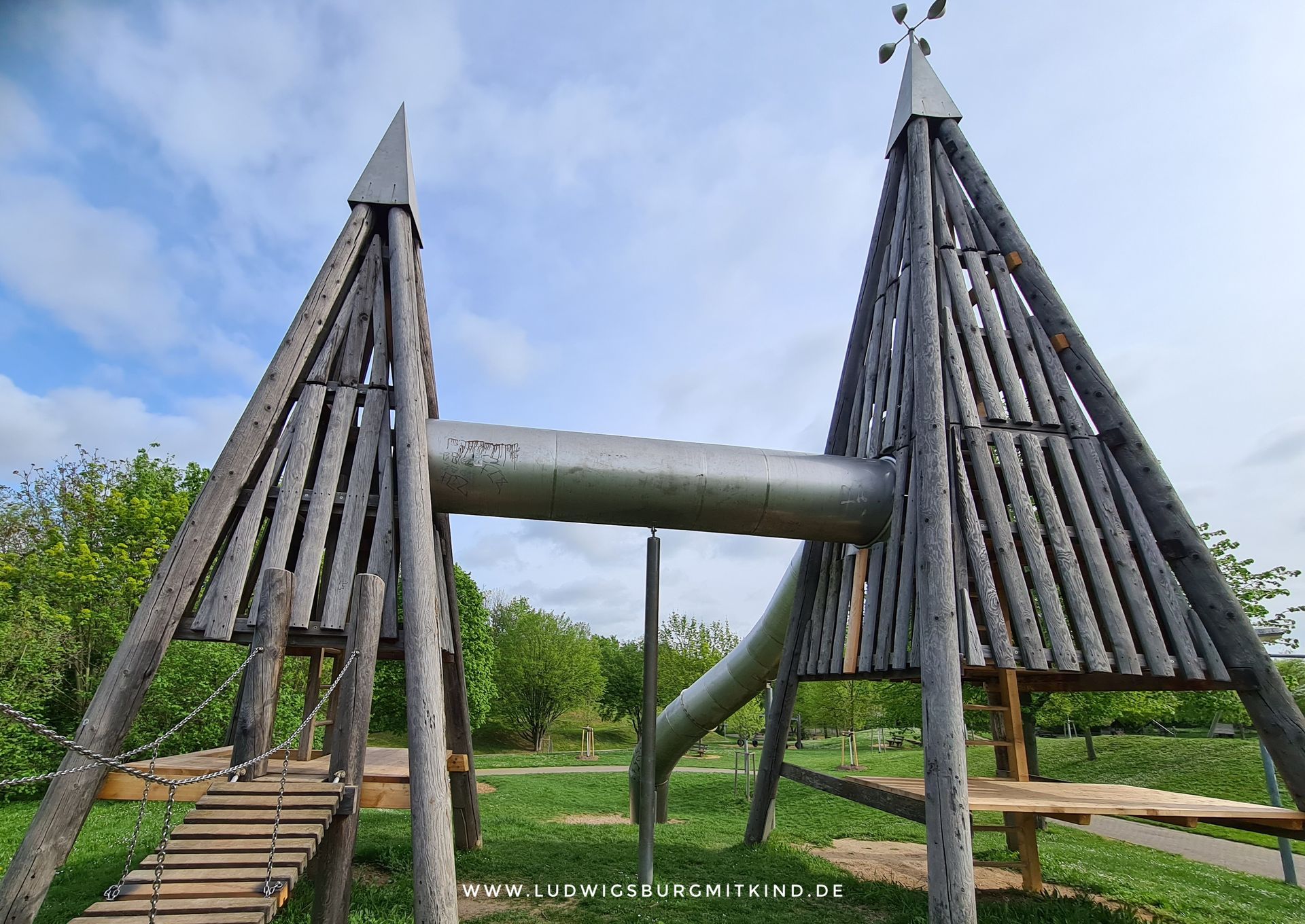Wasserspielplatz Pumptrack und Skatepark in Stuttgart Espan