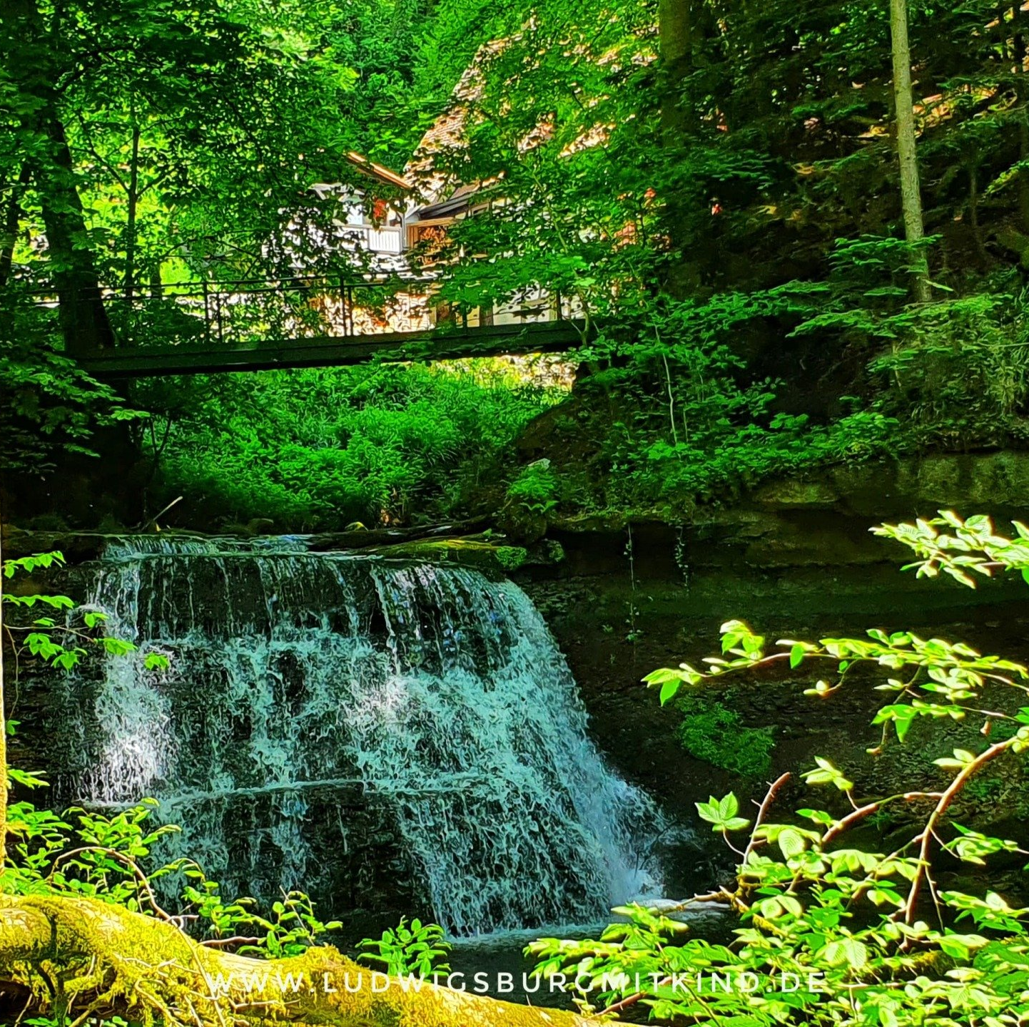 ein Wasserfall in Welzheim auf dem GeoErlebnisPfad