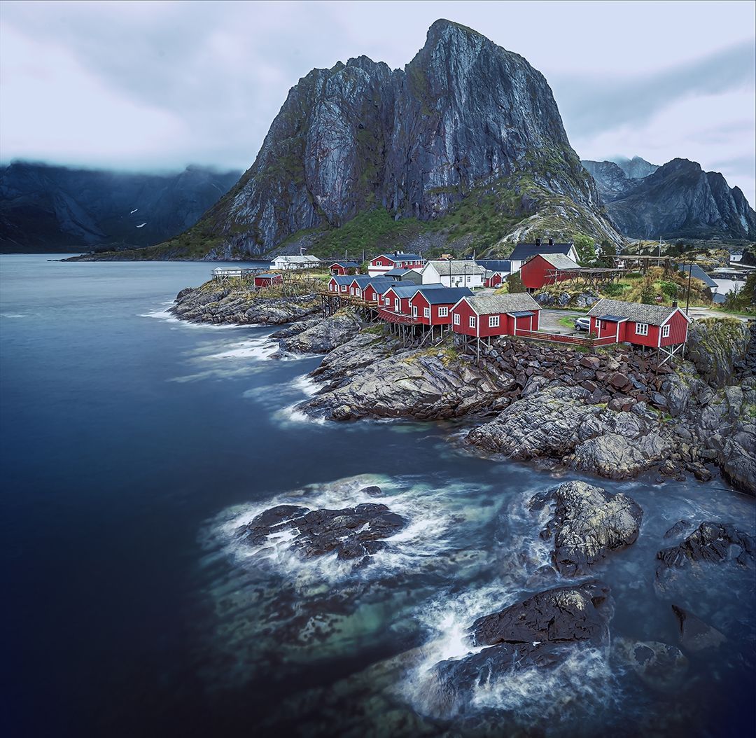 Hamnoy, Fotografie der norwegischen Stadt Hamnoy von Christiane Heggemann, Fotoclub Schleswig