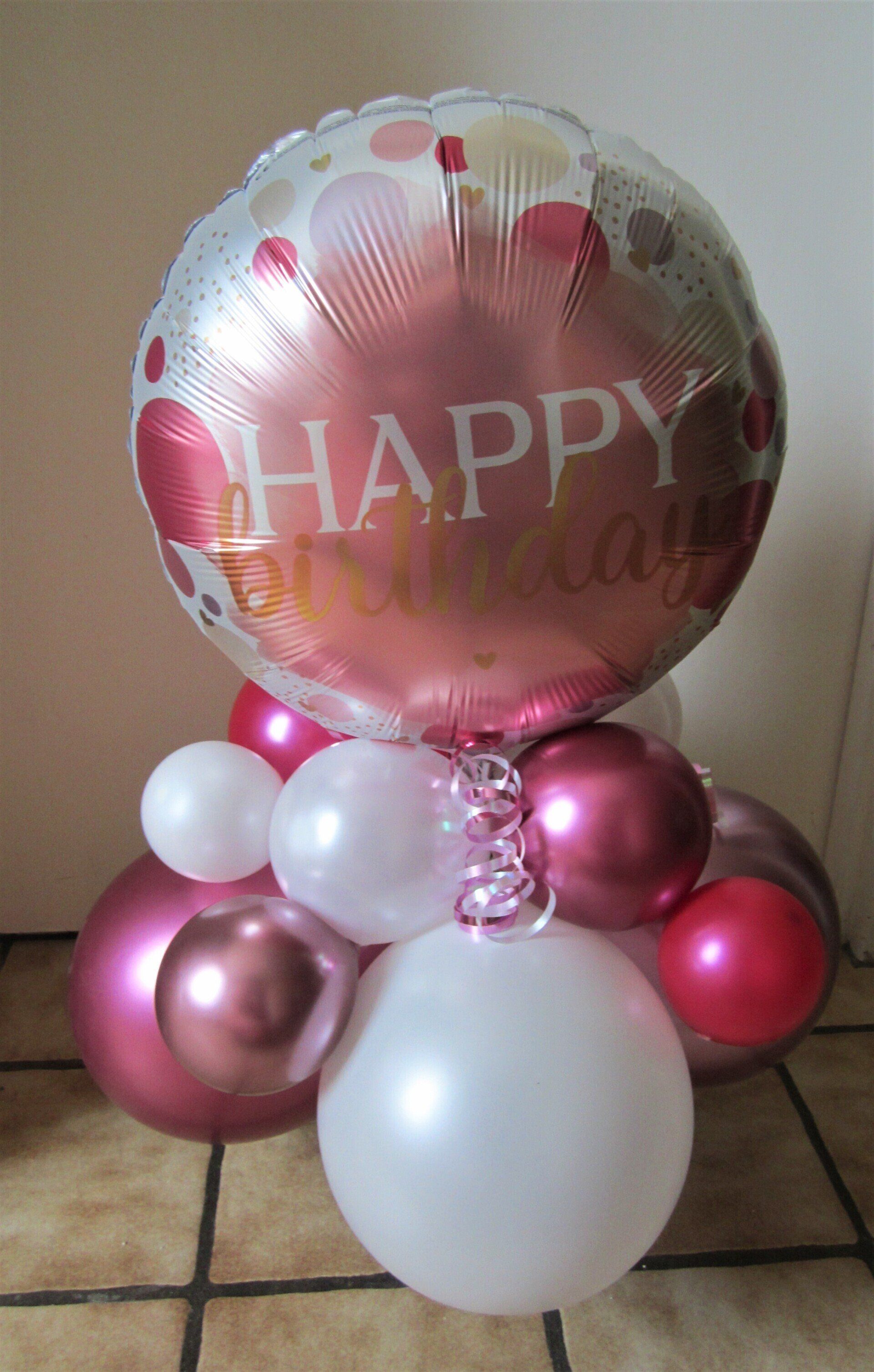 Folienballon auf Ballonfuß, Geldgeschenk, Geschenk zum Geburtstag,