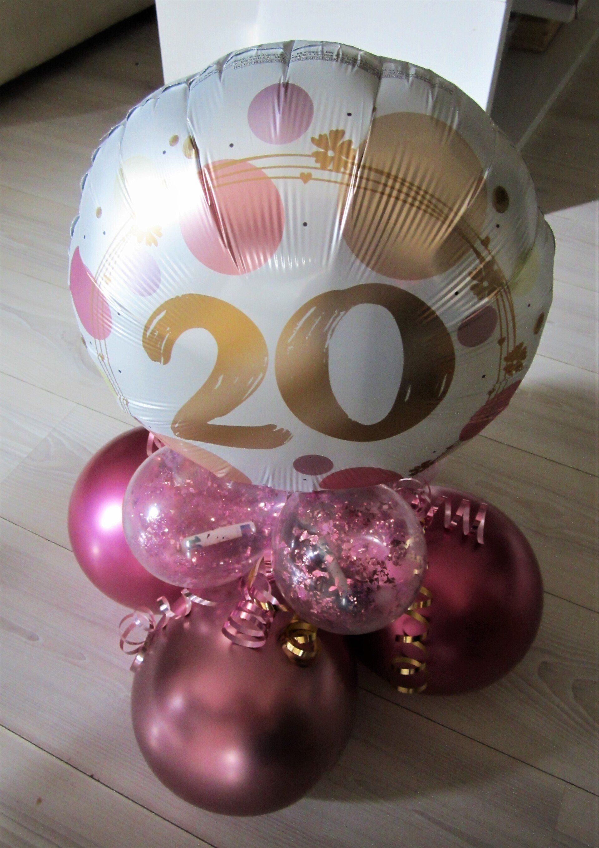Geldgeschenk Folienballon auf Ballonfuß, Luftballons, Geschenk zum Geburtstag, Geldgeschenk für  Jubiläum,  Ballons Worms