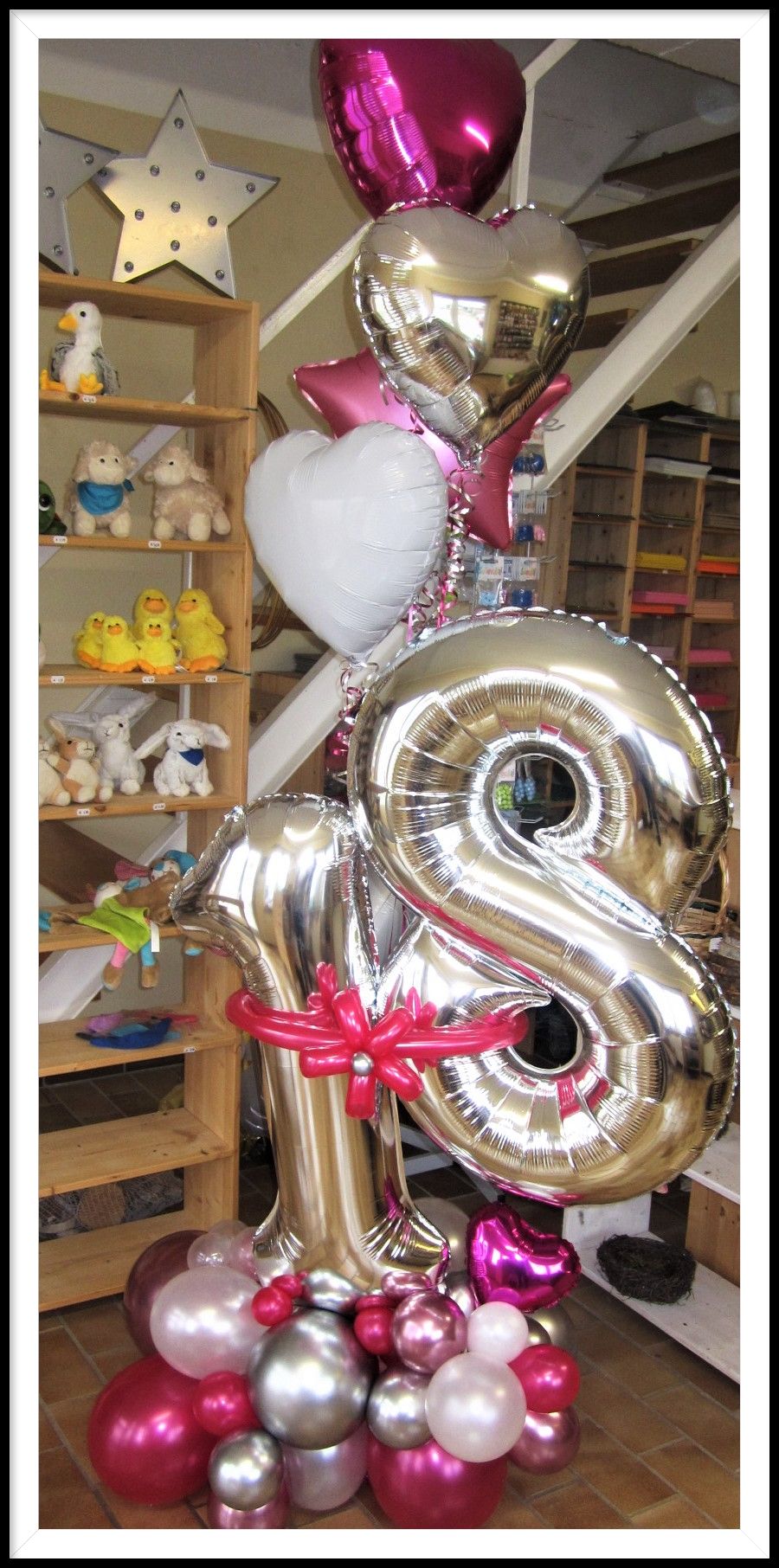 Folienballonzahlen, 18.Geburtstag, Ballons, Luftballons Worms