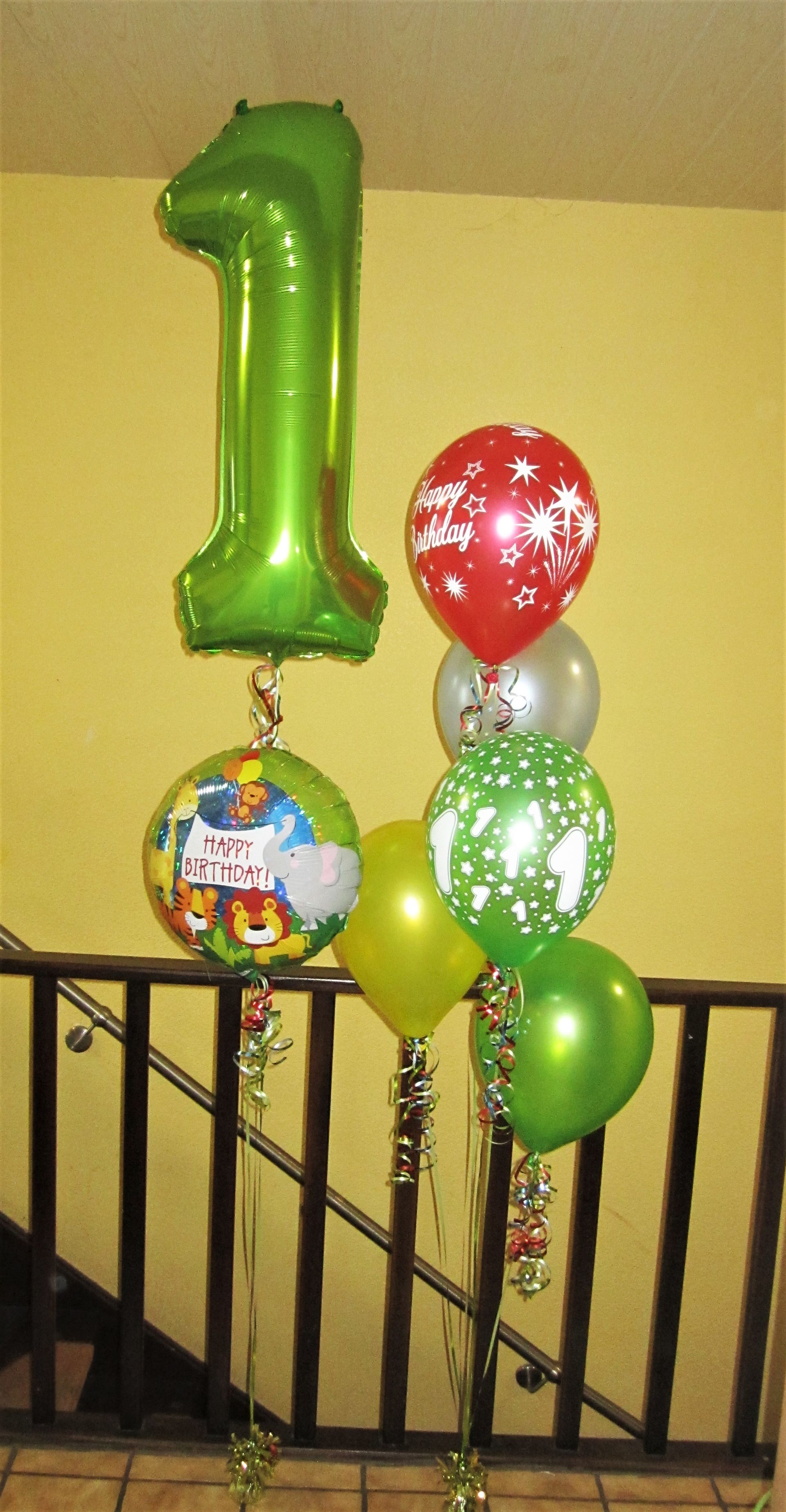 Folienballon Zahl, Ballons zum 1.Geburtstag, Latxballons, Luftballons, Folienballons, Ballons Worms