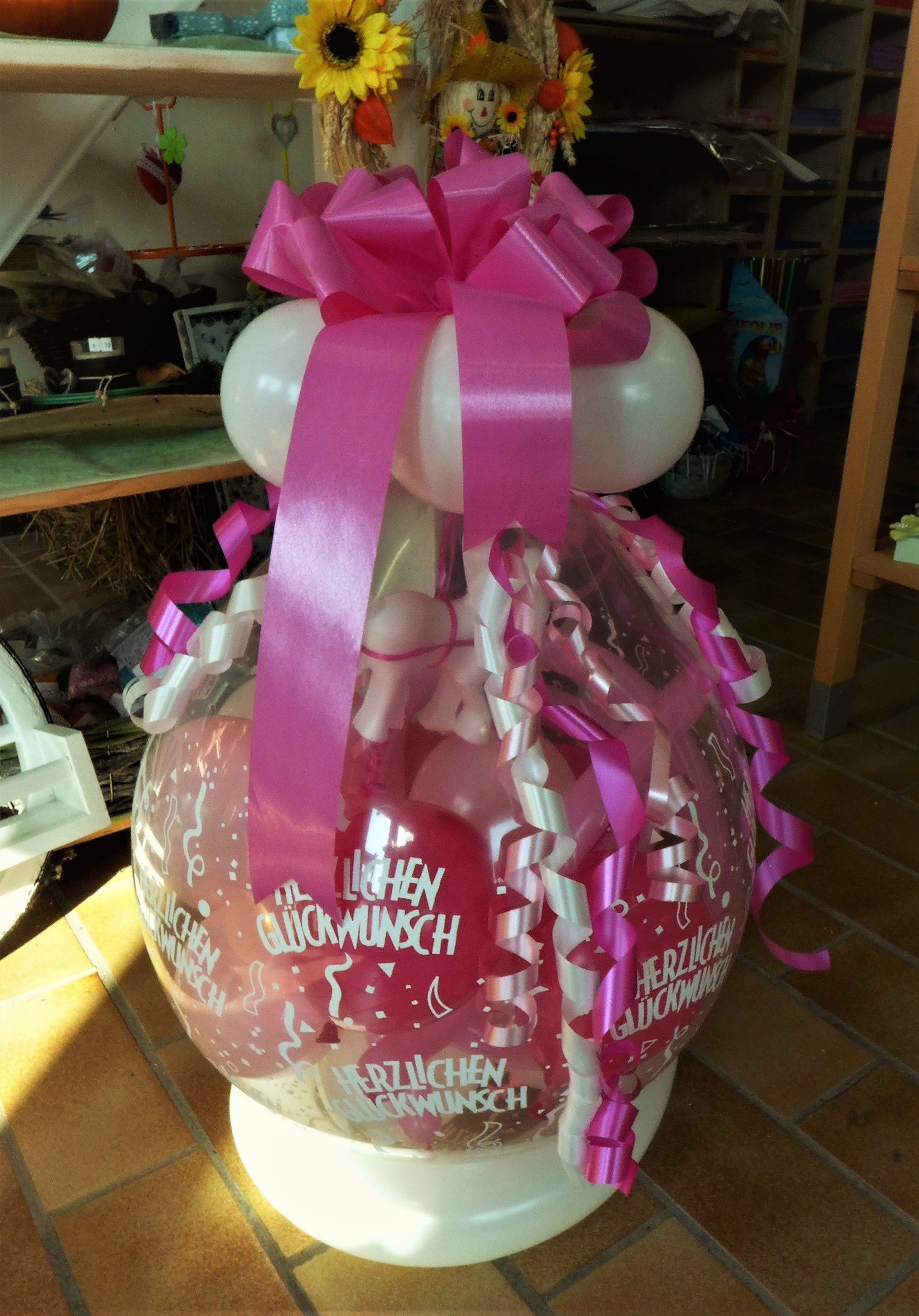 Verpackungsballon, Ballon für ihre Geschenke zu verpacken. Zur Geburt, Taufe, Geburtstag, Hochzeit für alle Anlässe