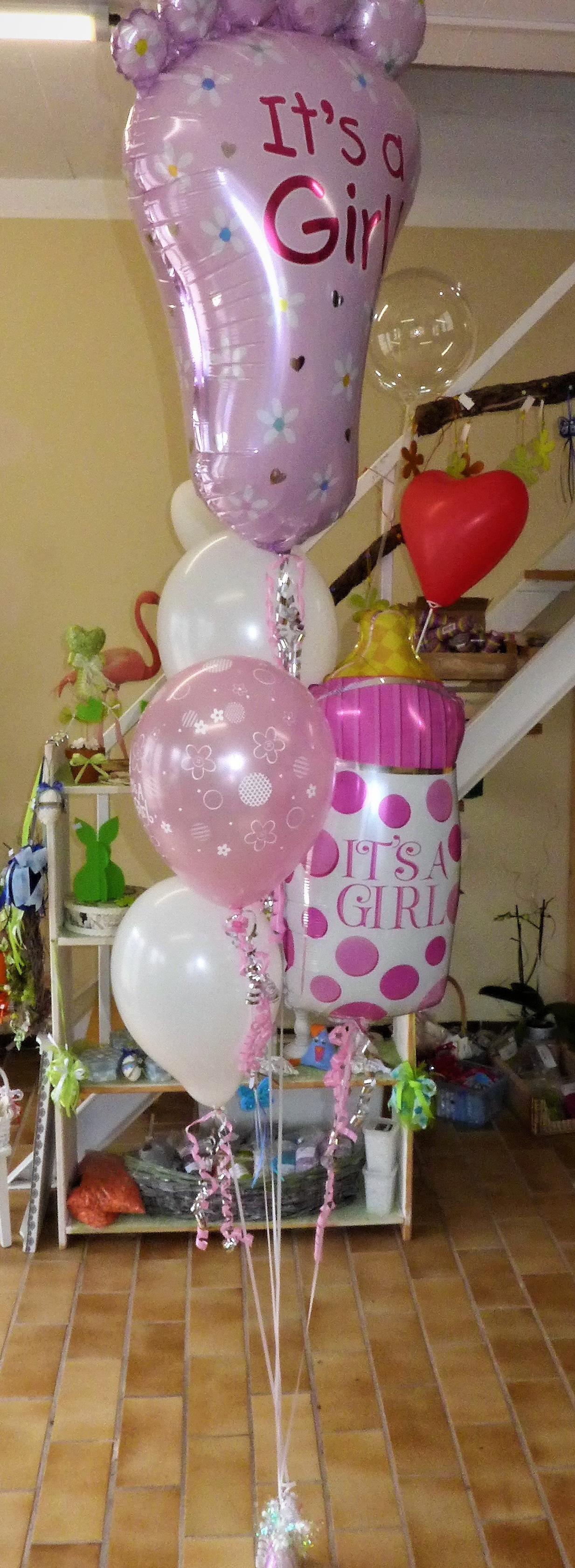 Folienballons, Latexballons Baby Mädchen, Geburt, Babyshowerparty