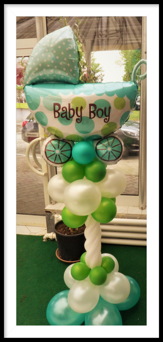 Ballonsäule für Geburt, Babyshowerparty