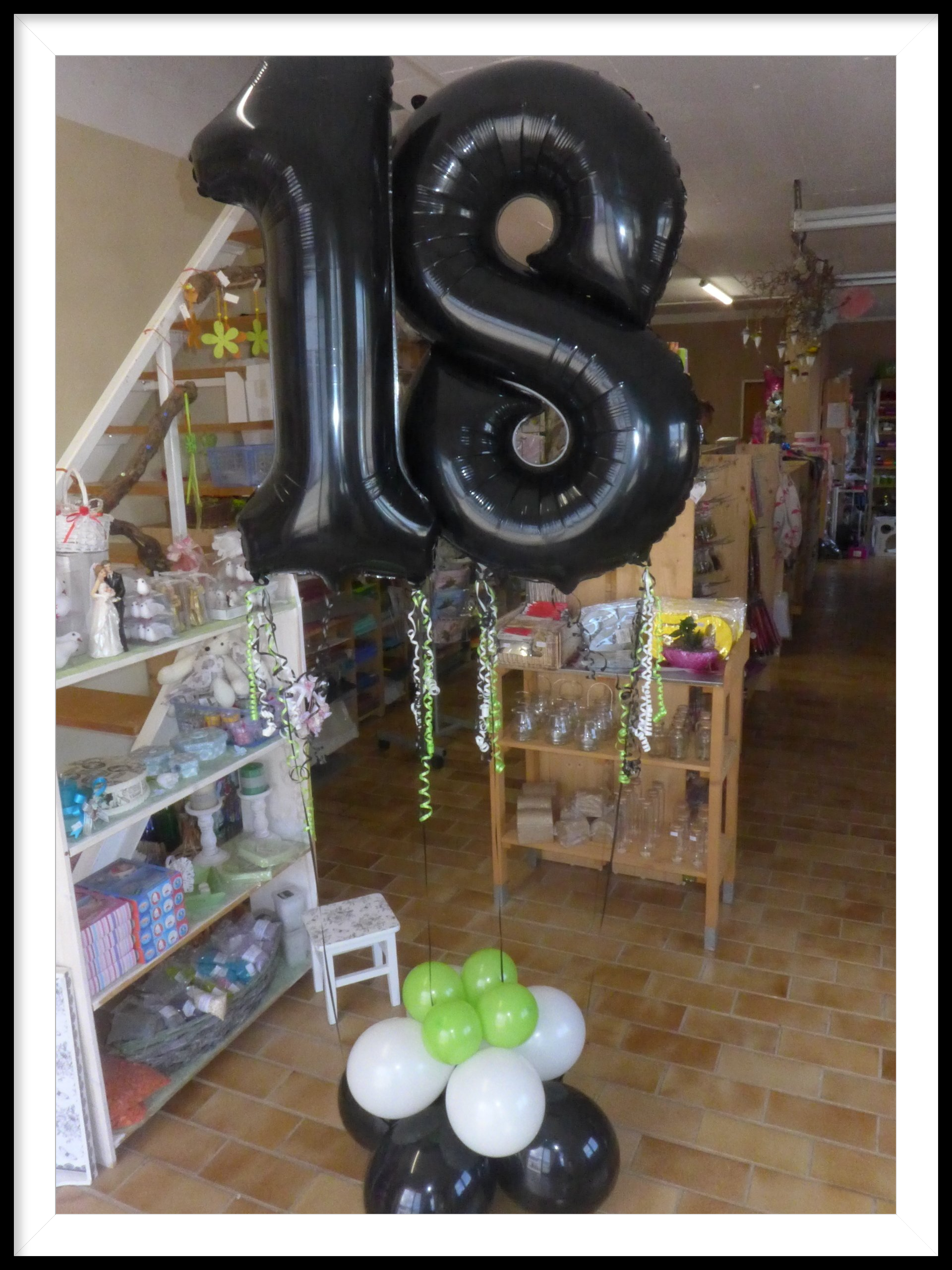 Folienballonzahlen 18, Ballonfuß, Folienballons Worms, Luftballons Worms, Latexballon Worms