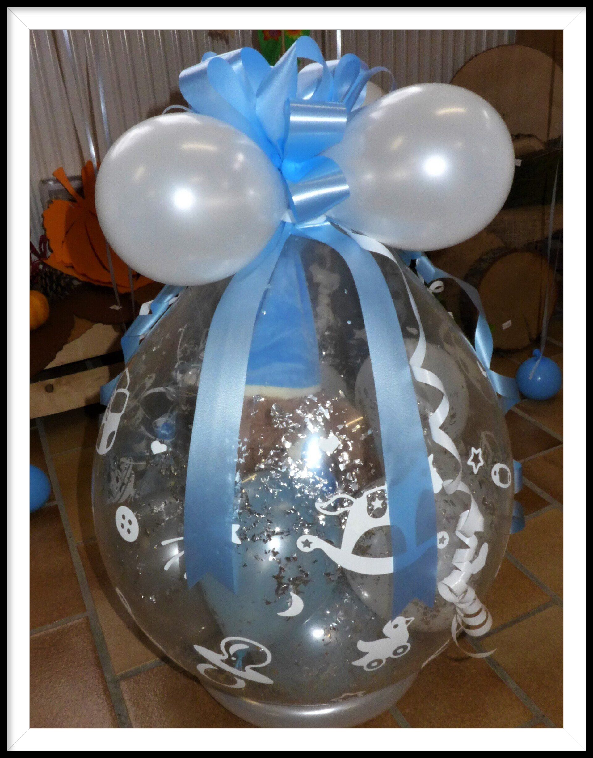 Verpackungsballon zur Geburt, Geschenkballon zur Geburt, Geldgeschenk zur Geburt