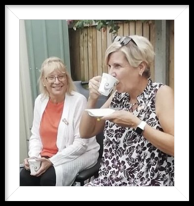 Trustees Karen and Lesley enjoying refreshments
