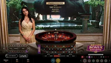 variante de roulette avec croupiers en direct : Age of the Gods Bonus Roulette variante de roulette avec croupiers en direct : Age of the Gods Bonus Roulette
