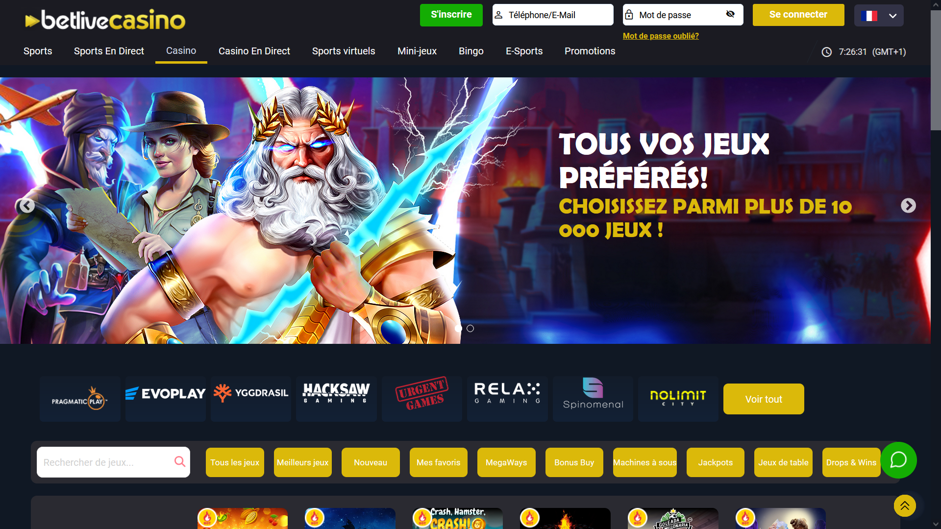 casino en ligne pour smartphones et tablettes Betlive Casino