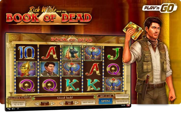 machine a sous en ligne sur mobile Book of Dead du développeur Play'n GO
