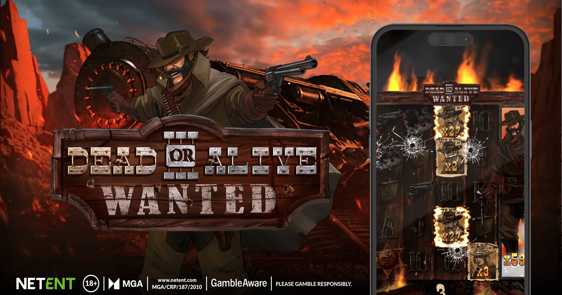 Dead or Alive 3: Wanted : le retour explosif de NetEnt dans le Far West.