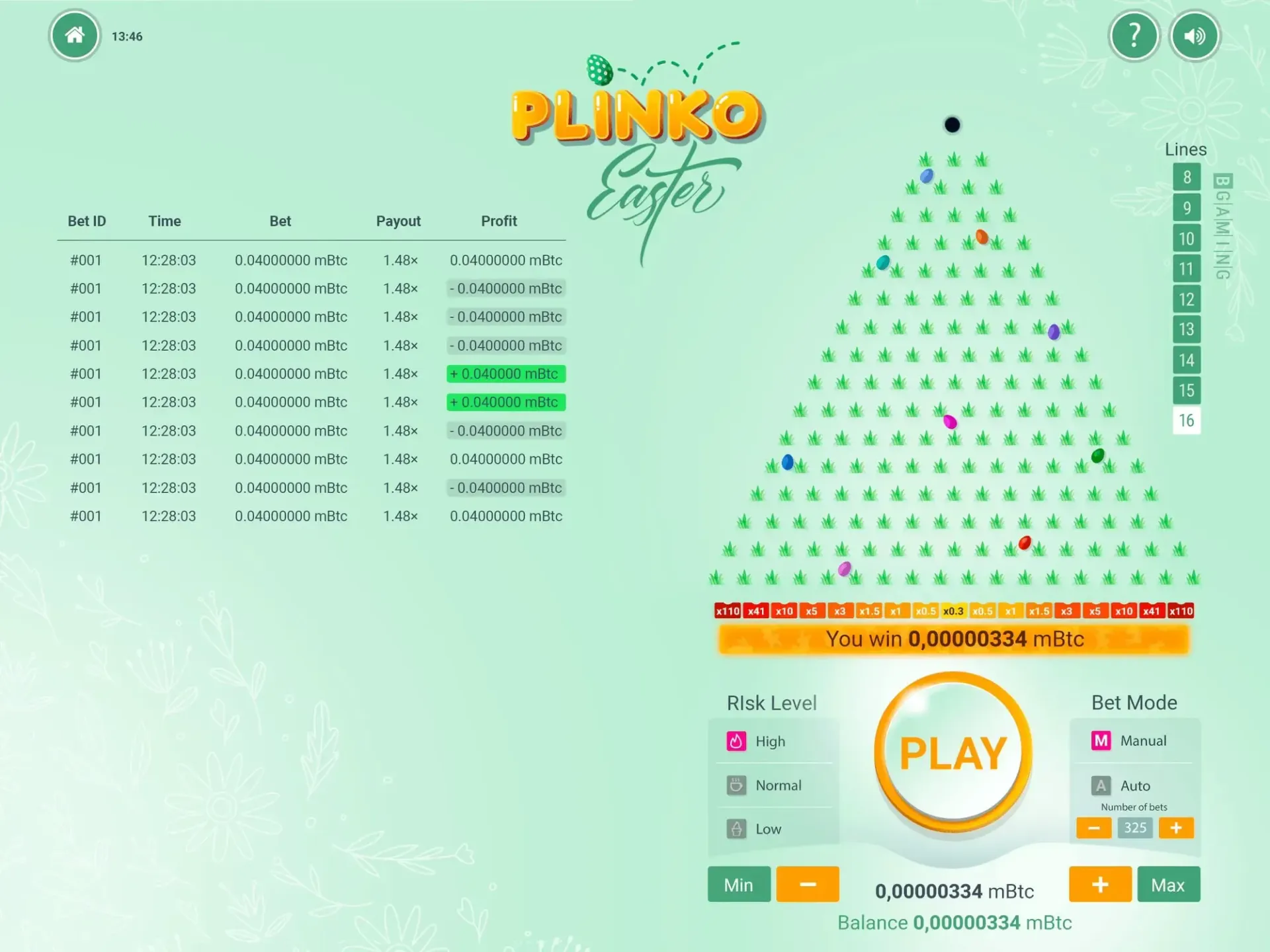 jeu de casino en ligne Plinko : Easter Plinko