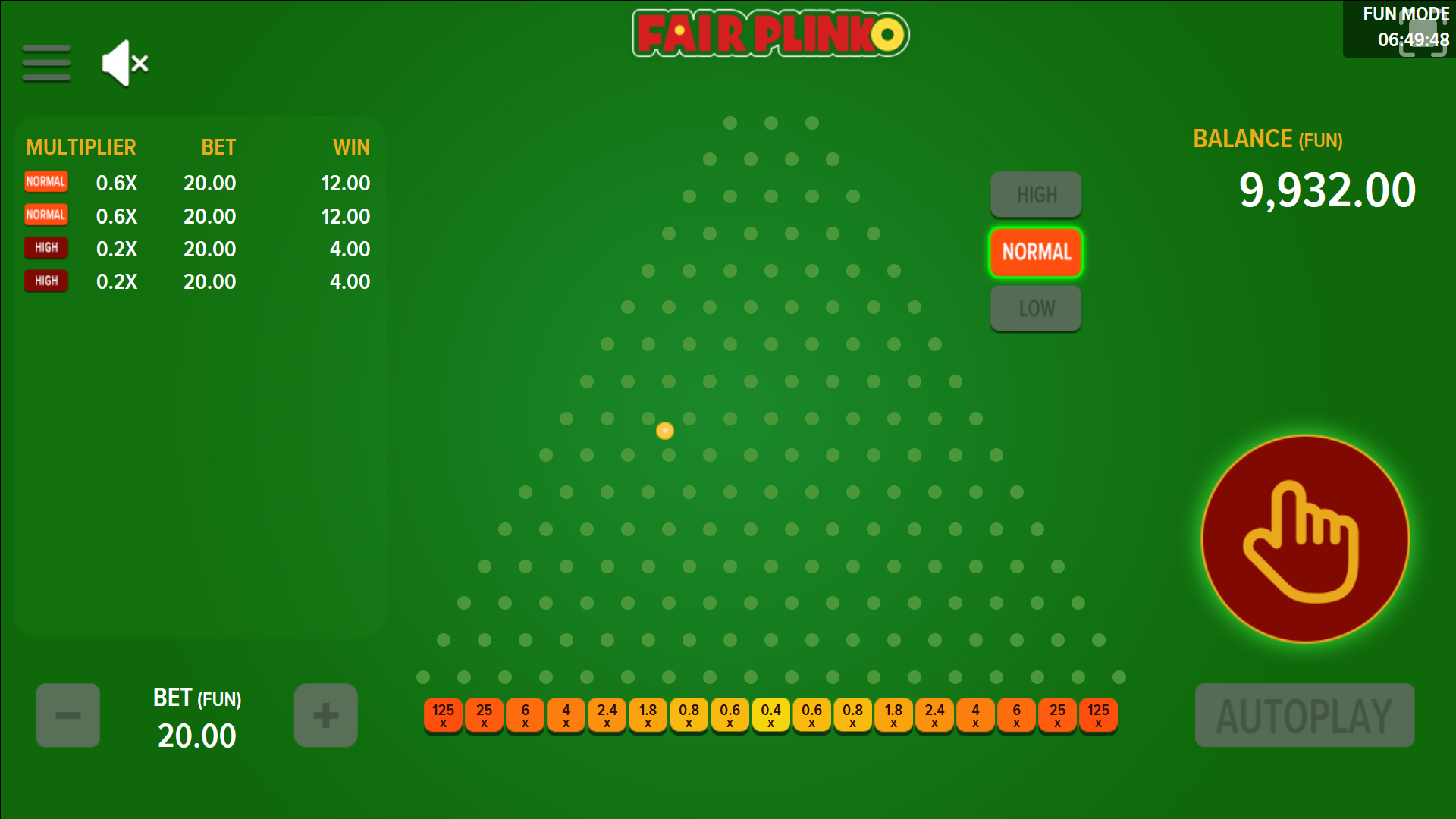 jeu de casino en ligne Plinko : Fair Plinko