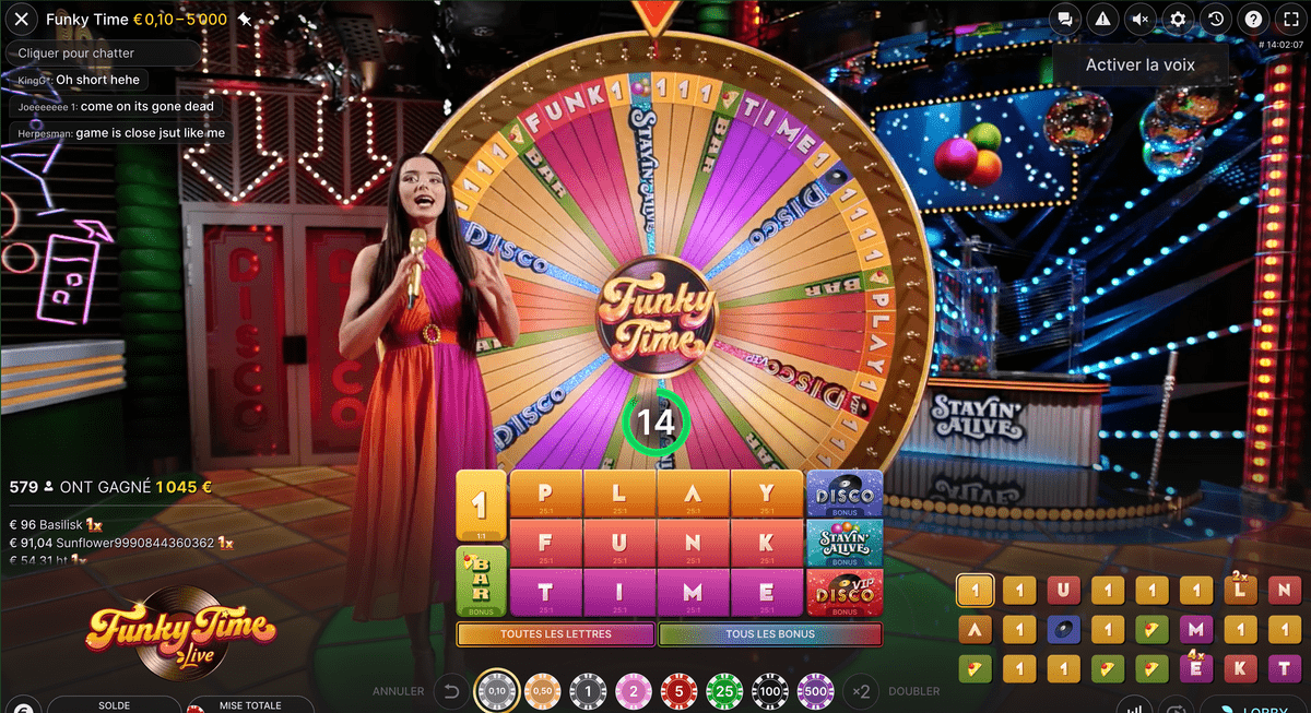 variante de jeux télévisés avec croupiers en direct : Funky Time variante de jeux télévisés avec croupiers en direct : Funky Time