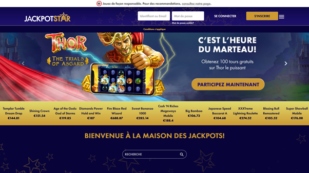 Jackpot Star Casino casino en ligne pour smartphones et tablettes Jackpot Star Casino