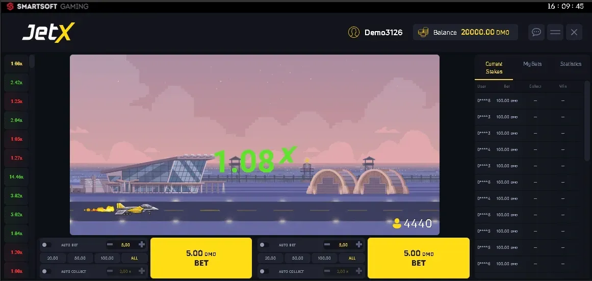 jeux de casino en ligne Crash Games JetX du développeur Smartsoft Gaming