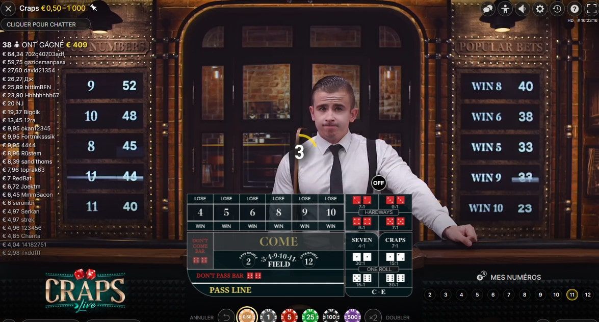 Jouer au craps avec croupiers en direct sur mobile : est-ce possible?