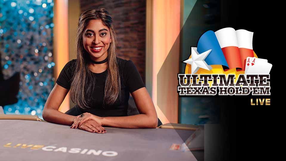 Jouer au jeu en ligne avec croupier live Ultimate Texas Hold'em sur mobile au Maroc