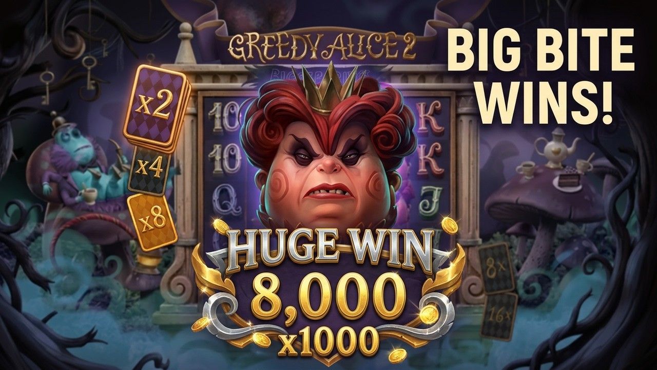 Jeu de casino en ligne du mois d'août 2026 : Greedy Alice 2: Bigger Bites développeur Peter & Sons.
