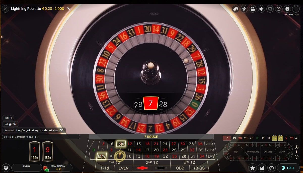 variante de roulette avec croupiers en direct : Lightning Roulette variante de roulette avec croupiers en direct : Lightning Roulette