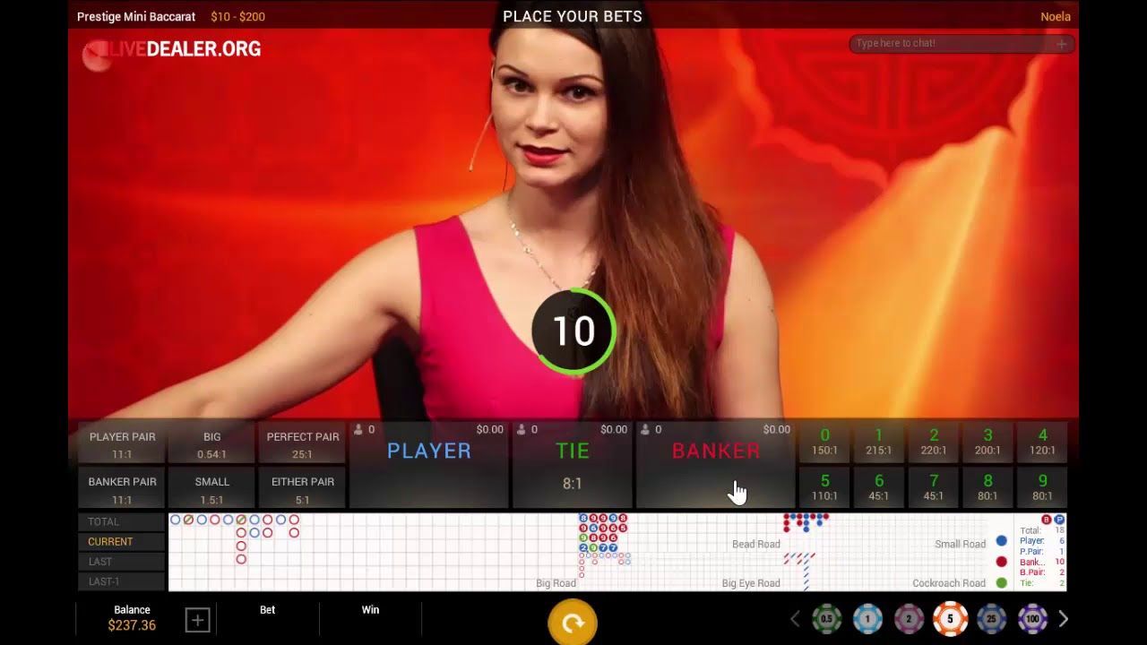 variante de baccarat avec croupiers en direct : Prestige Baccarat variante de baccarat avec croupiers en direct : Prestige Baccarat