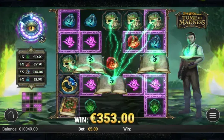 machine a sous en ligne sur mobile Rich Wilde and the Tome of Madness du développeur Play'n GO