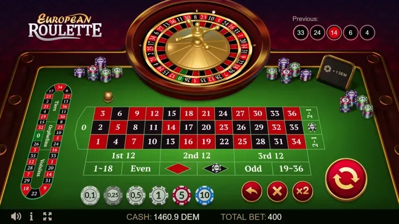 jeu de roulette en ligne sur mobile : roulette européenne